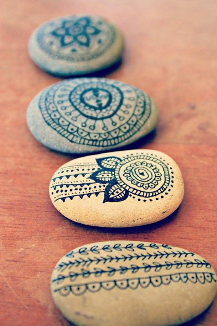 Zen Stones maalattu Mandala kuvio