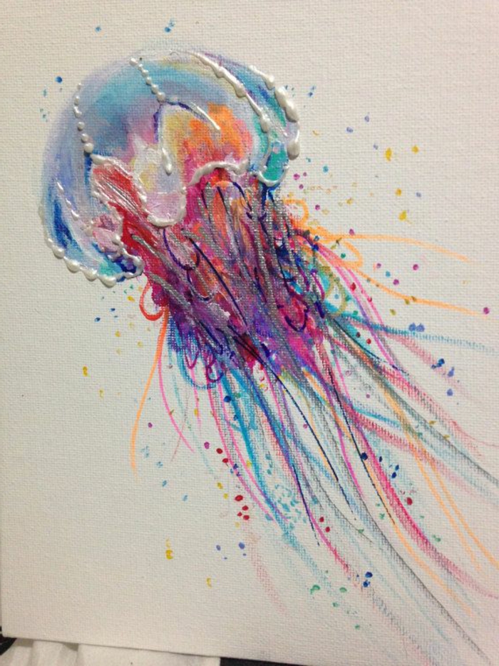 abstrait-art-un-coloré méduse
