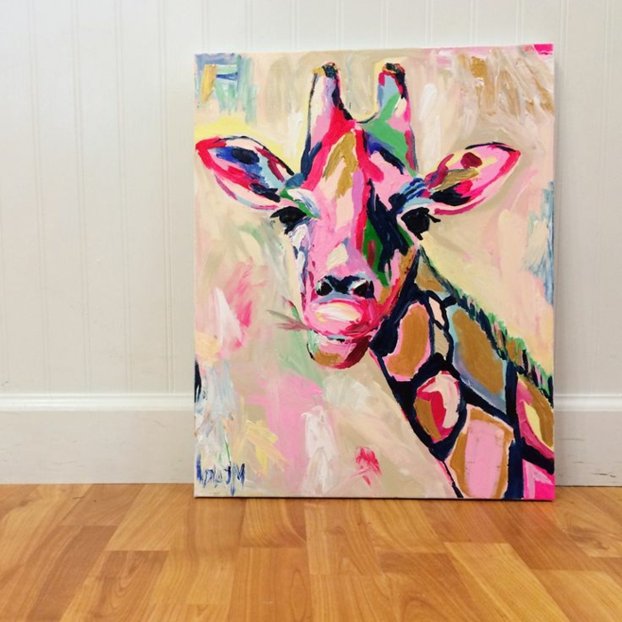 abstrait-art-girafe-image en-couleurs
