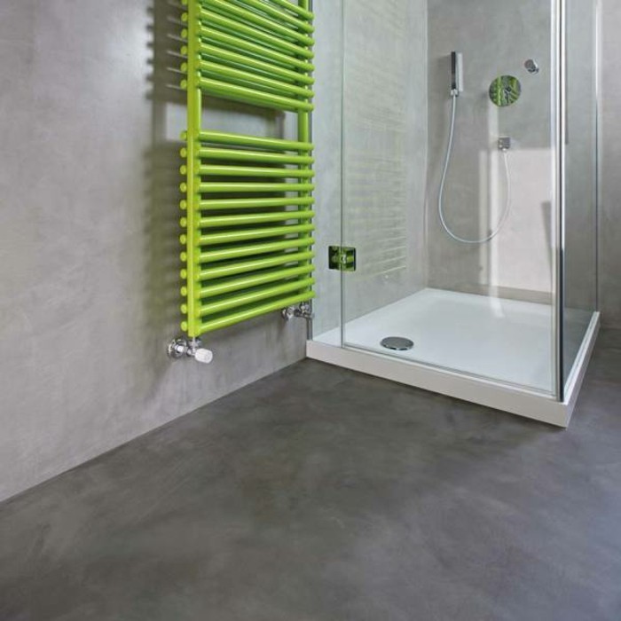 alternatív-to-csempe-barna-zöld-beton-fűtés zuhanykabint