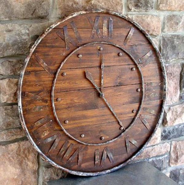 Antique σχεδιασμό Ξύλινο ρολόι τοίχου ιδέα του σχεδιασμού τοίχο