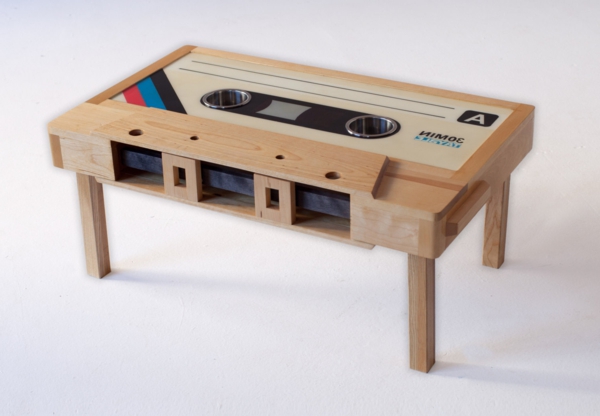 audio Table cassette originale-design-bois