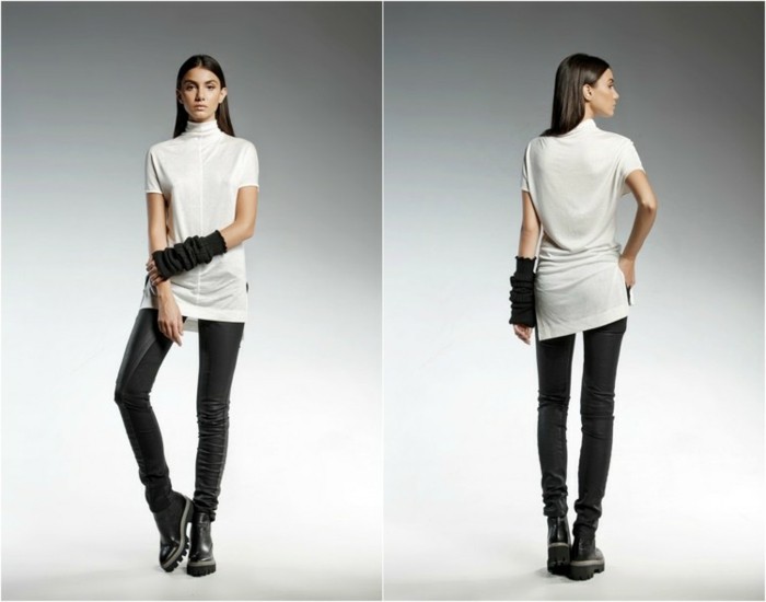 fancy-mode-ιταλική-mode λευκό-ανάφλεξης και μαύρο δερμάτινο παντελόνι-μοντέλο-Pendari