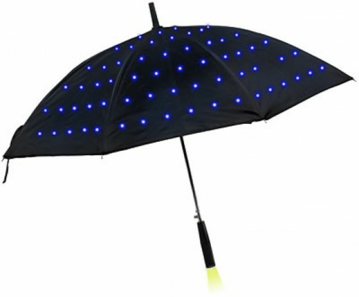 fantaisie-parapluies-noir-modèle intéressant avec éclairage