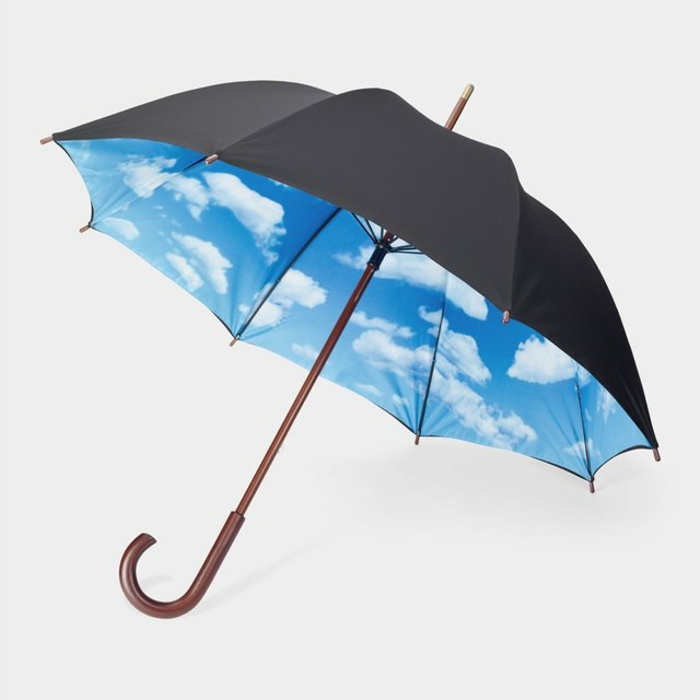 fantaisie-parapluies-noir-modèle avec bleu