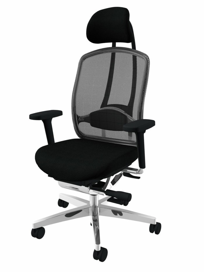 Mobiliario de oficina ergonómico y negro-silla de oficina