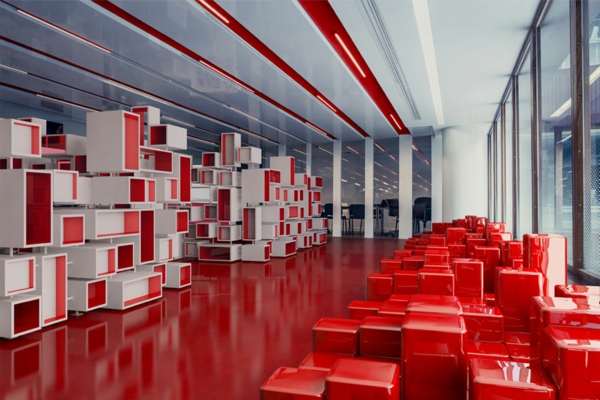 Γραφεία-design-κόκκινο-πινελιές-the-υπνοδωμάτιο