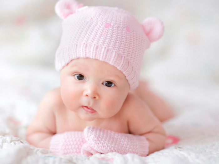 婴儿衣服 - 粉红色的帽子