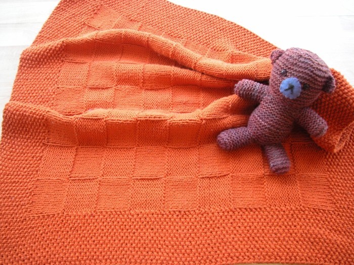 baba takaró horgolás-in-narancs színű