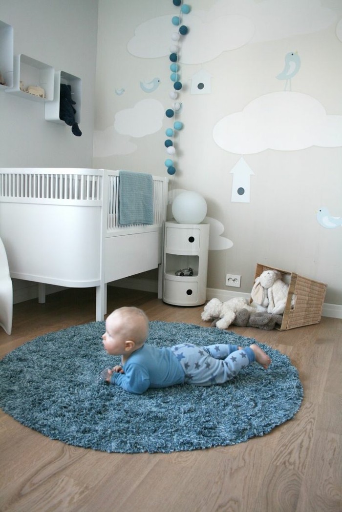 babyroom-дизайн-син килим