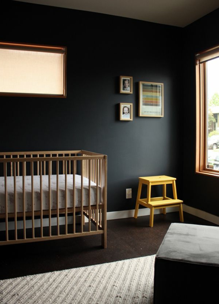 babyroom-дизайн-черната стена