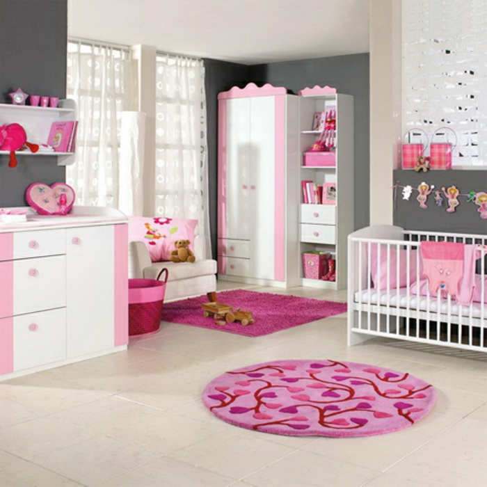 babyroom suunnittelun matto-malli-in-vaaleanpunainen