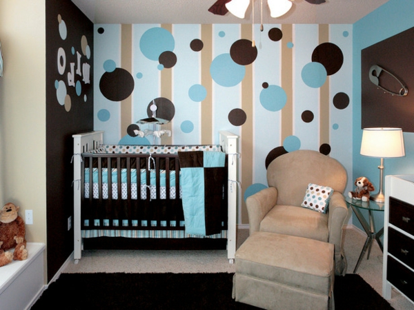 babyroom-млада-ултра-модерен дизайн в кафяво и синьо