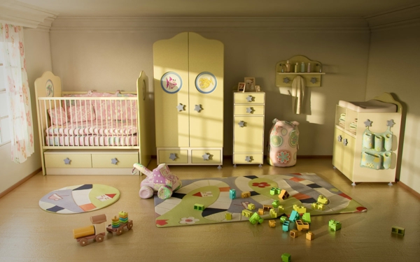 μωρό υπνοδωμάτιο υπνοδωμάτιο έπιπλα-baby deco-babyroom-ideen--