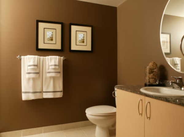 idées de carreaux de salle de bain couleur beige et belle décoration - photos sur le mur