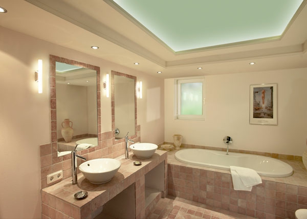 אמבטיה אמבטיה- bathroom-furnishing- רעיונות-תקרה אורות / אמבטיה תאורה לתקרה