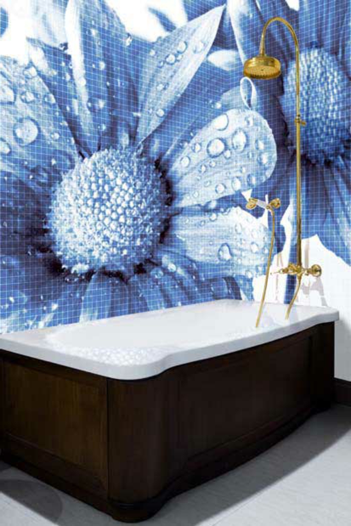 浴室与 - 有趣的马赛克floralmotive - 年 -