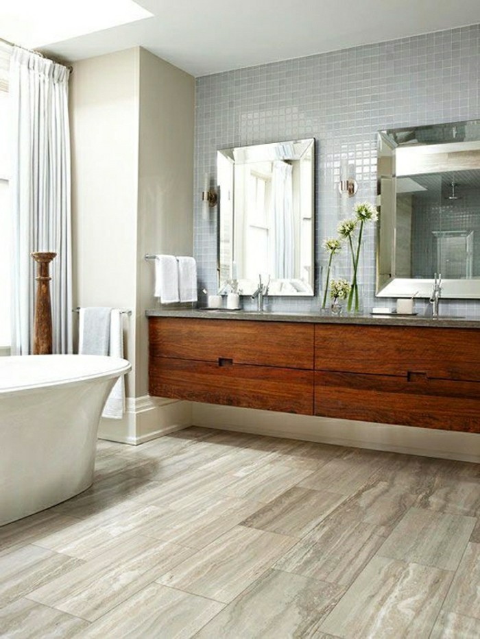 μπάνιο-ματαιοδοξία μονάδα-of-ξύλο-λεκάνη
