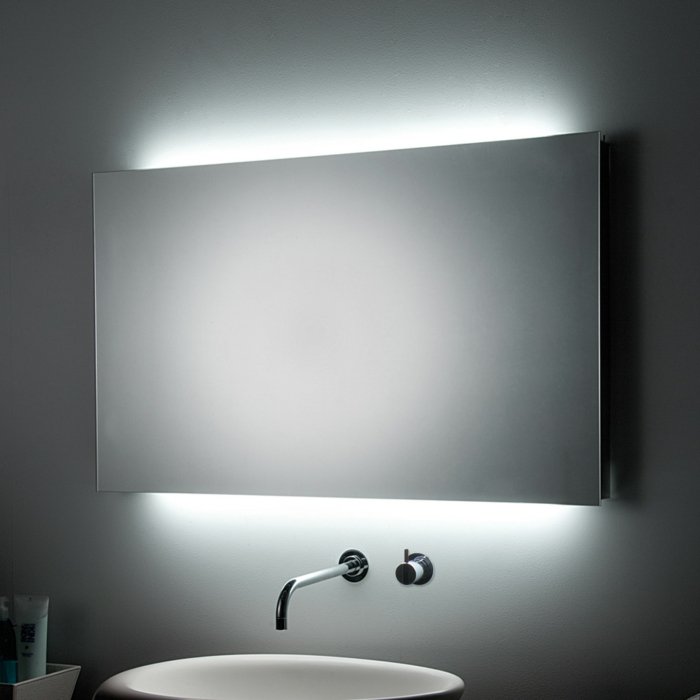 Баня огледало с осветление, баня огледало-с-индиректно осветление-прост дизайн