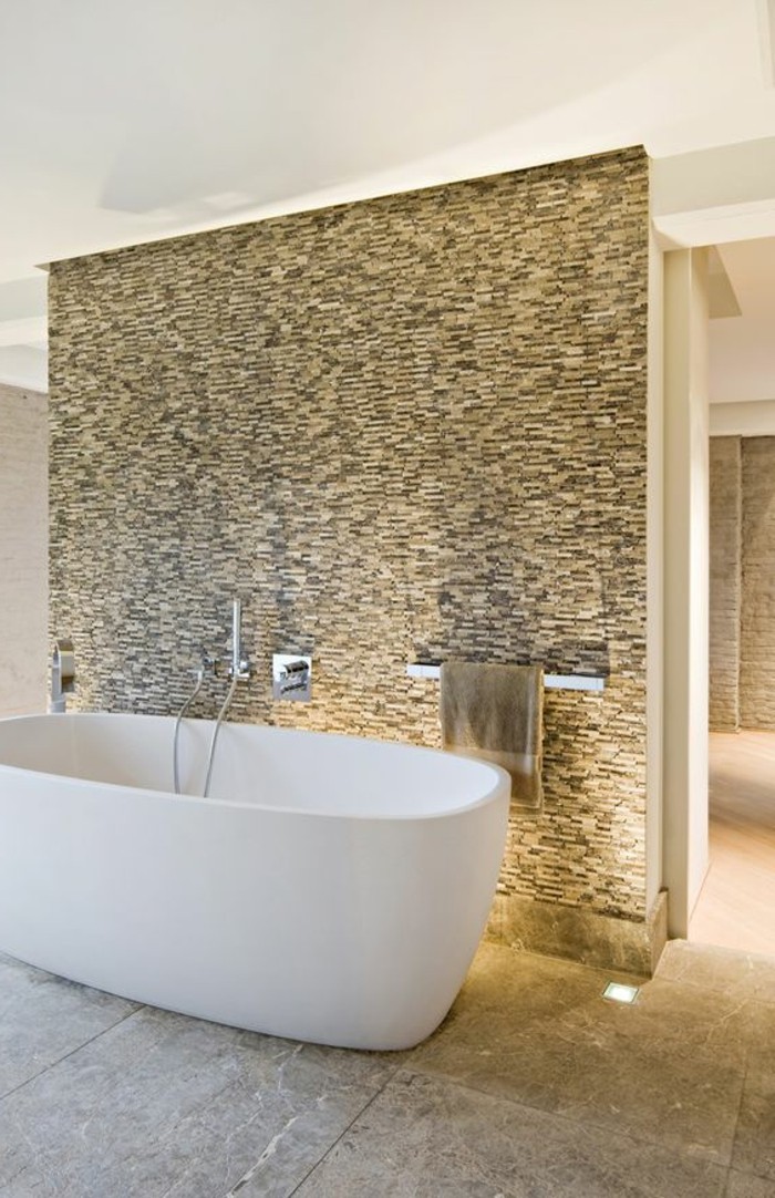 баня с дизайна идеи Modern-Бадер-баня дизайн-в-бежово-с-естествени камъни