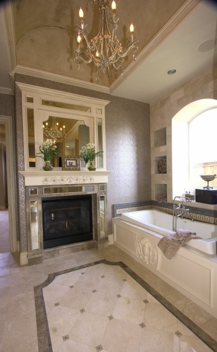 卫生间的设计思路，trumbader卫浴与 - 大理石和壁炉