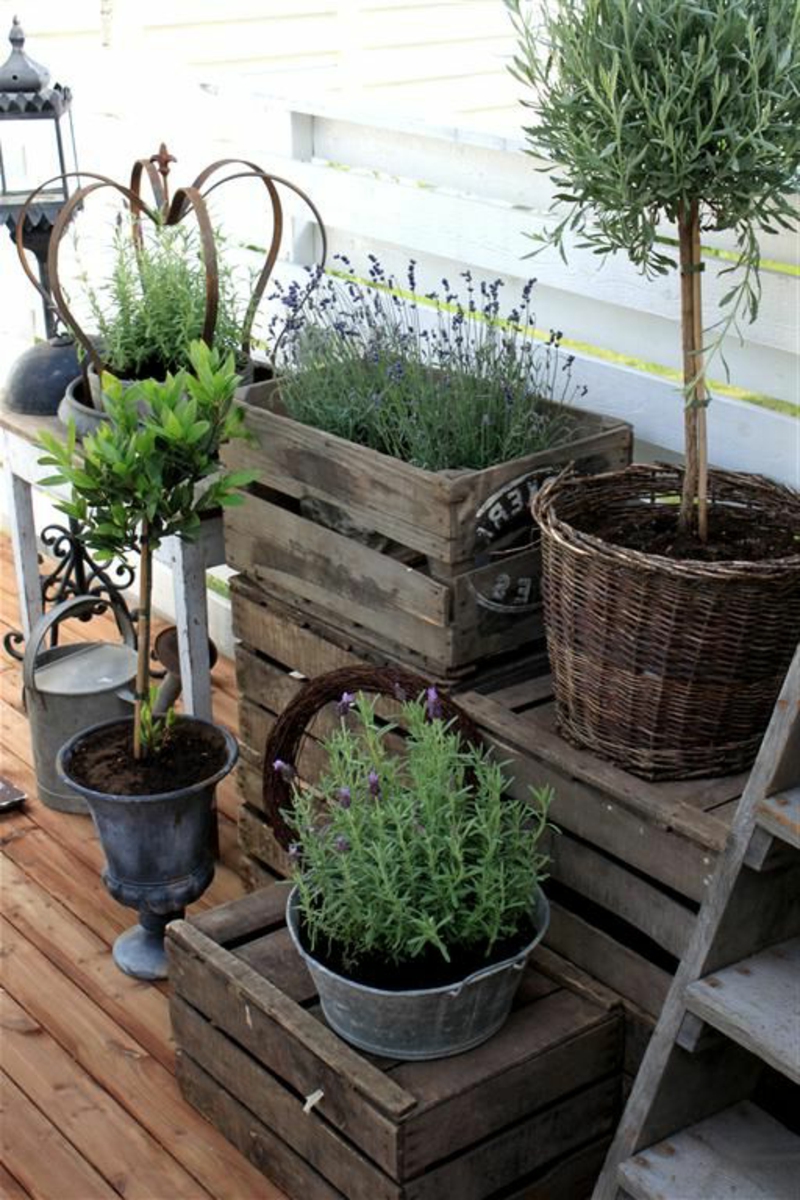 cajas de balcón-planta-plantar con green--