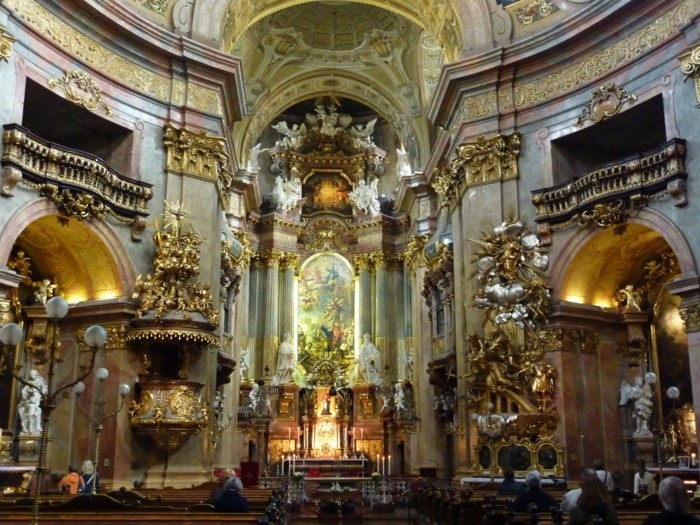 barokki aikakausi Pietarin kirkko-in-Wien -Itävalta