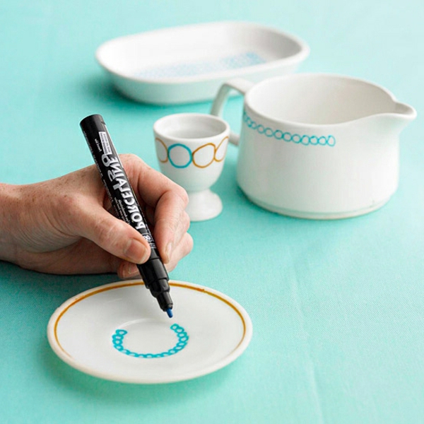 עיצובי-רעיונות- for-Mother- יום יצירתי כוסות וציור צלחת קטנה