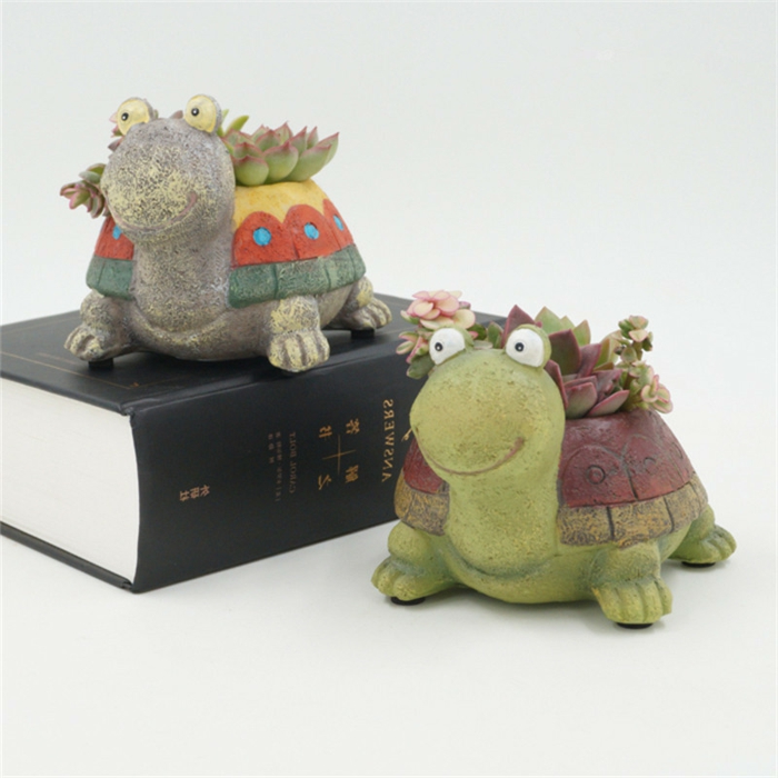 花盆形成乌龟花盆想法丰富多彩的想法画自己陶瓷人物