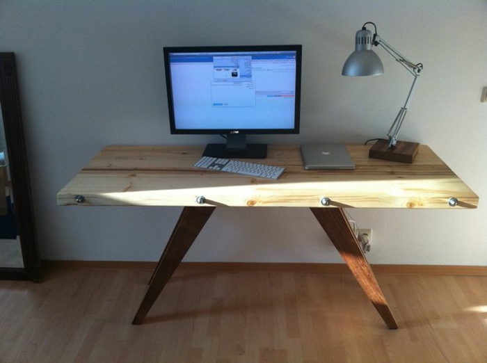 Bauanleitung - 构建 - 办公桌 - 现代田园电脑桌，自己