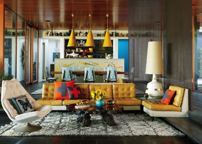 beige-wohnideen-for-olohuone-värikäs-elementit-chic sohva