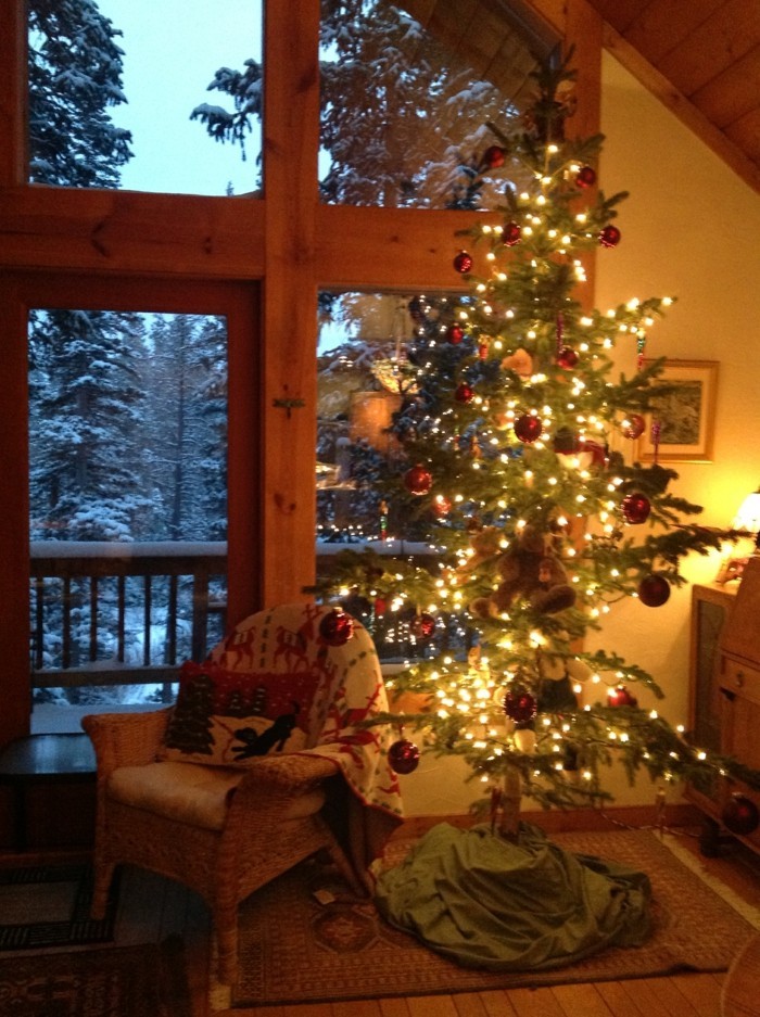 ליט-weihnachtsdeko-על-חלונות עץ חג המולד אלגנטים
