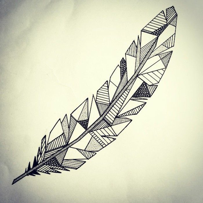 ज्यामितीय संरचना के साथ टैटू छवियों-सबसे लोकप्रिय टैटू पंख टैटू