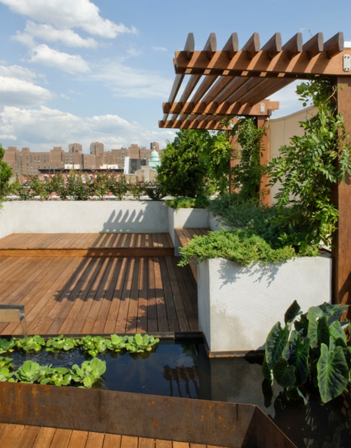bepflanzung-屋顶露台，防晒