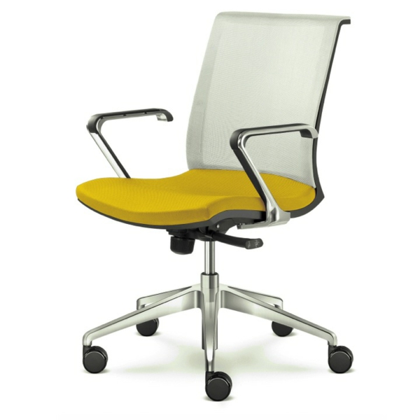 כיסא משרדי נוח ריהוט משרדי מודל אלגנטי צהוב
