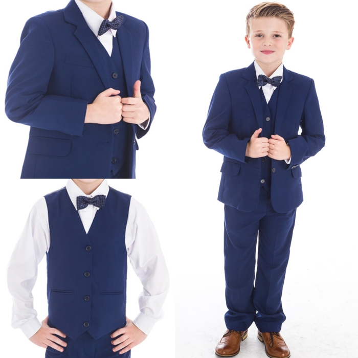 traje-with-fly-by-poco-un-elegante ropa resistente traje azul-por-joven-negro y blanco