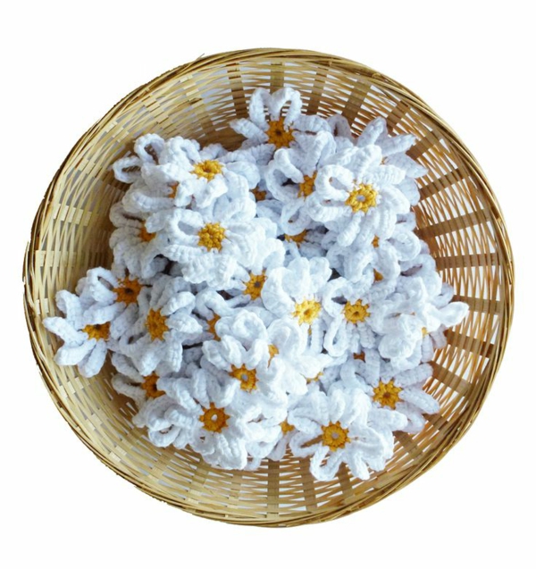 الأزهار ديكو البابونج الكروشيه-جميلة-الإبداعية الكروشيه-الزهور