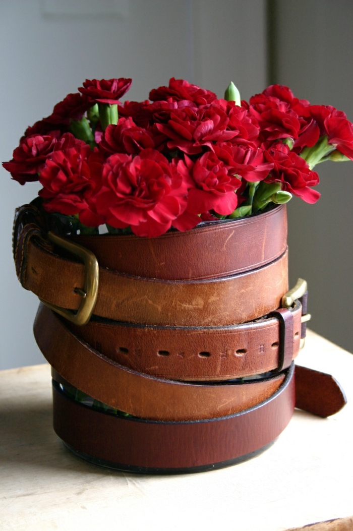 macetas usted mismo haga la decoración hermosa idea de diseño para maceta de fajas idea deco flor roja