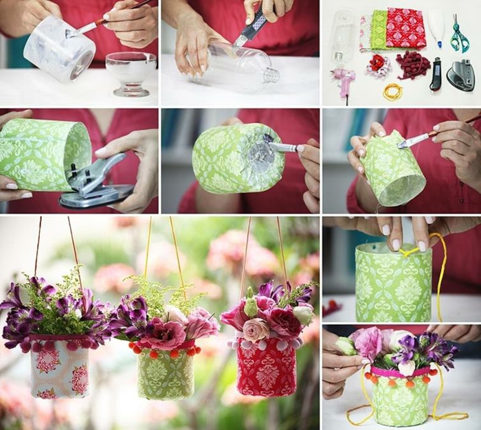 maceta de cerámica pequeñas macetas de flores decorativas ideas plásticas decoración roja blanca verde para macetas flores