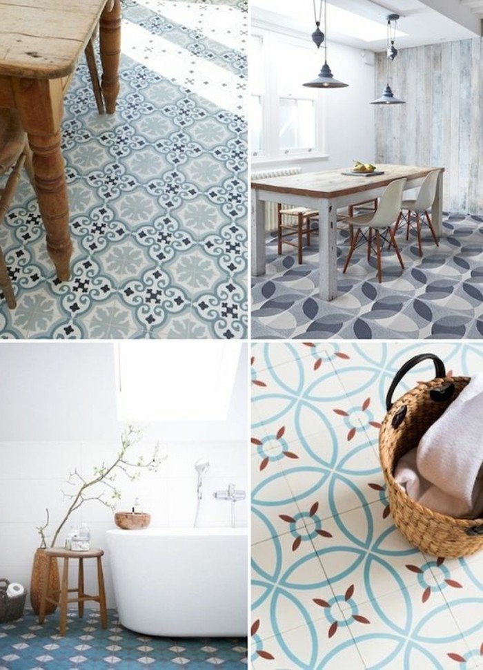 piso azulejos-underline-in-diferente-patrón