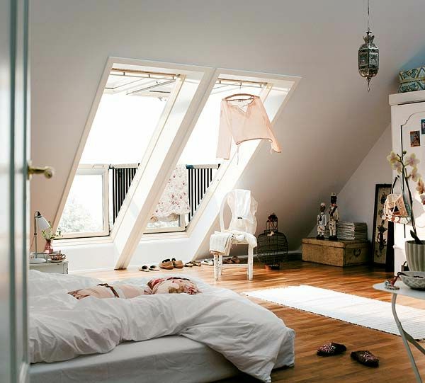 lattian tasolla ikkuna mielenkiintoinen malli makuuhuoneeseen-in-a-kattohuoneisto