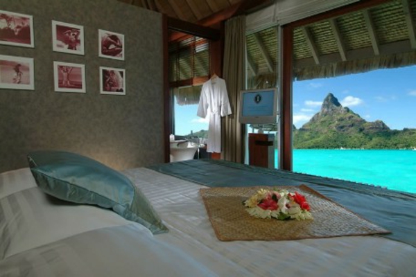 Bora Bora-loma eksoottisen makuuhuoneen kuusi-kuvia-of-the-wall