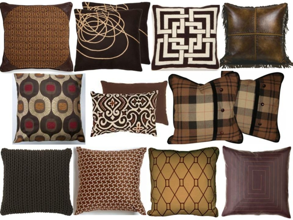 棕色家具装饰枕头（2）