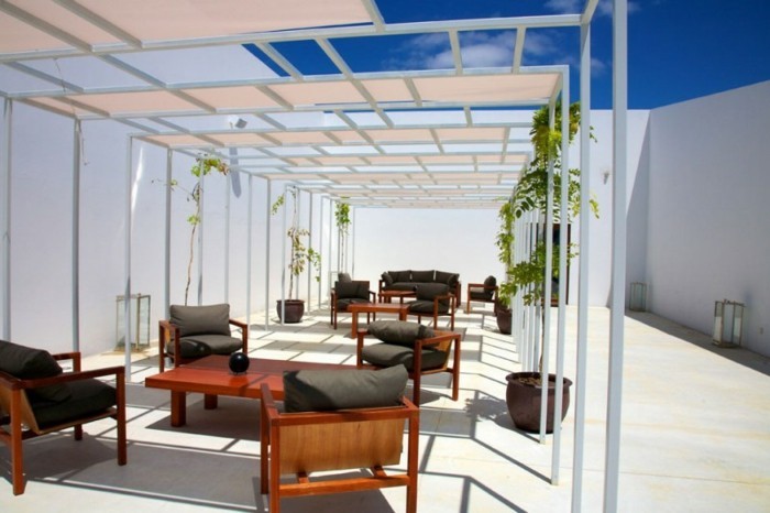 कैनवास छत-pergola लकड़ी furniture-
