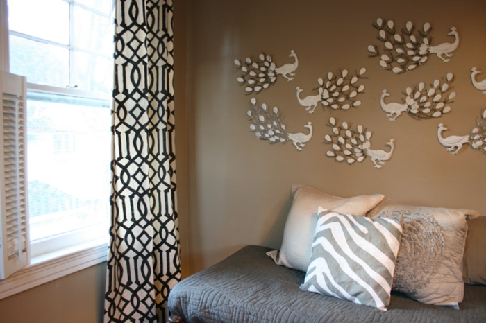 capuchino pared de color-acogedor-ambiente-el-dormitorio