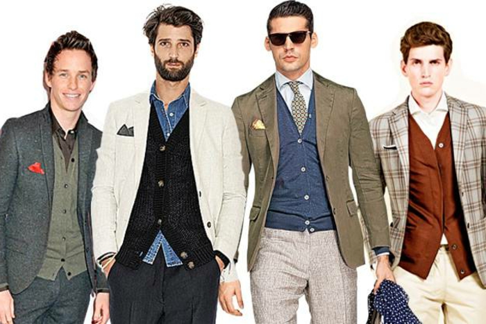 blazer en diferentes colores blanco gris beige verde cuadros hombres elegantes modelos de estilo casual