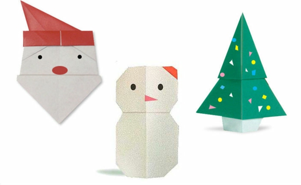 Cool Christmas origami - valkoinen tausta