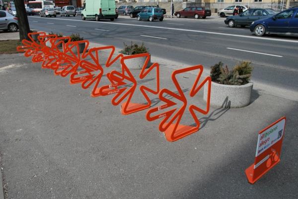 viileä Polkupyörä Stand-in-Orange