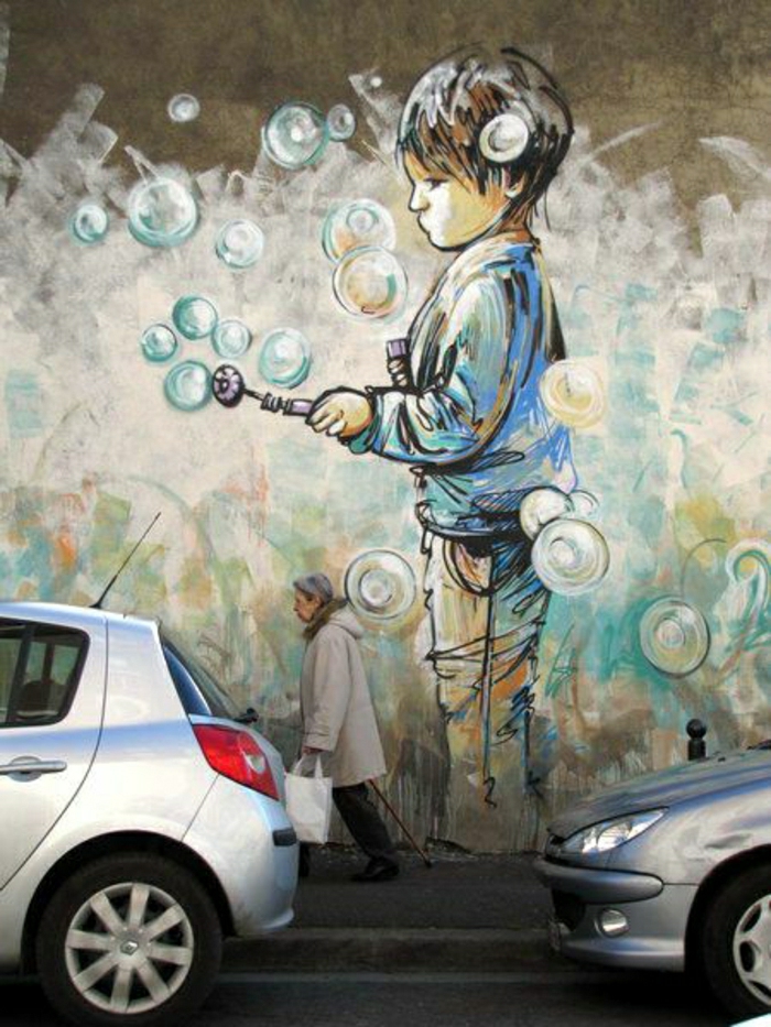 Cool Graffiti Boy Buborék ecset