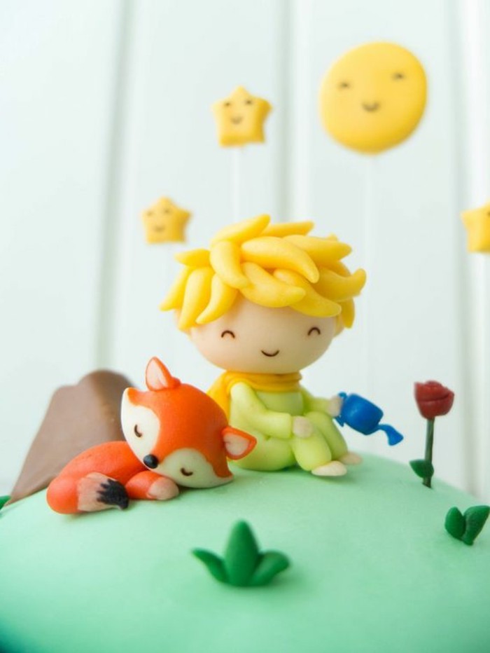很酷的想法，换生日蛋糕最小王子的狐狸和玫瑰